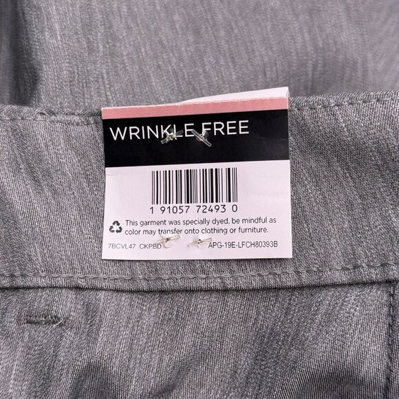 Lee Relaxed Fit Straight Leg Pants Womens 18M Gray Mid Rise Wrinkle Free New - Picture 9 of 14